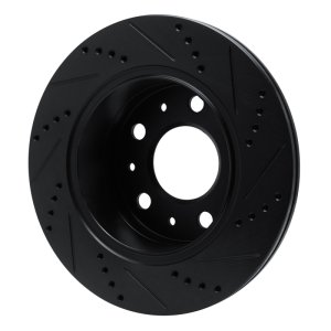Ram Promaster 2500 Brake Rotor (1) - Rear Left - R1 Concepts - Drilled & Slotted - Black - `14-`21